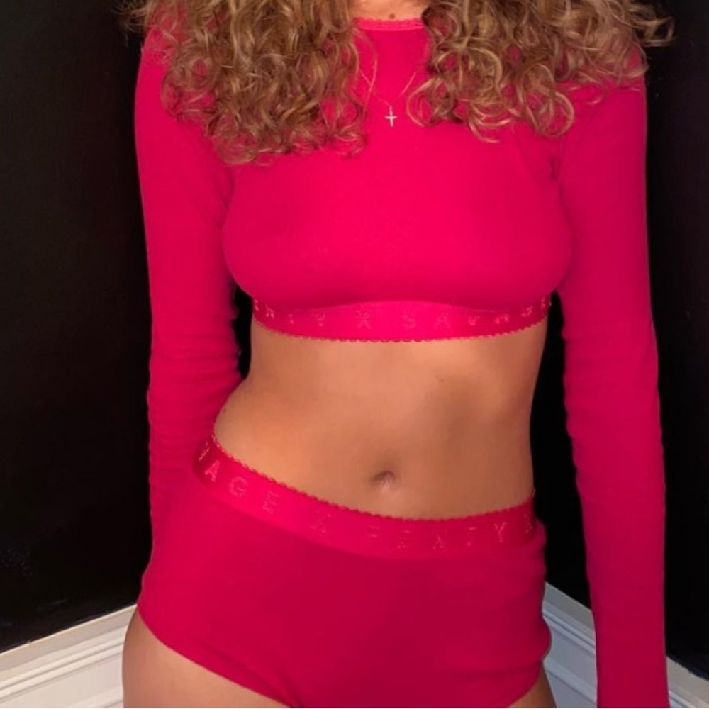 Savage X cotton jersey hot short and top (selling as a set)